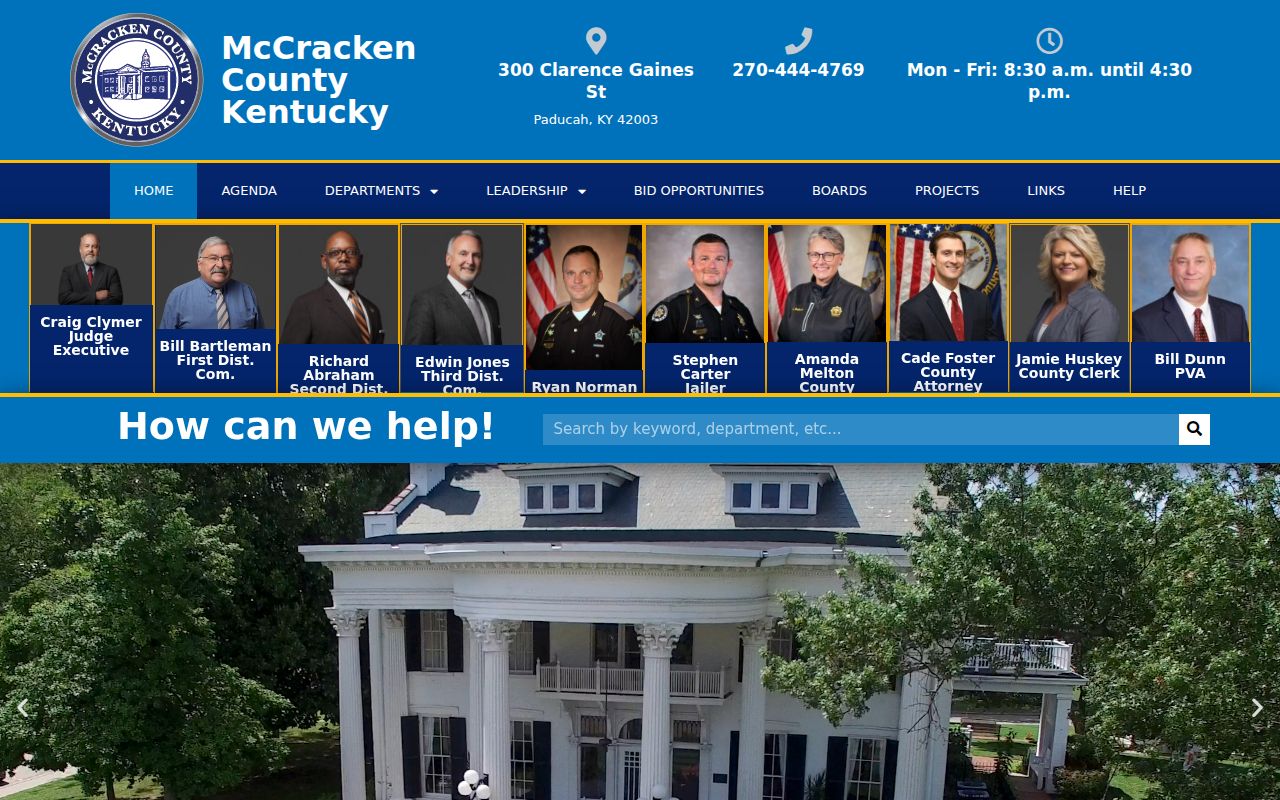 McCracken County criminal history open records homepage