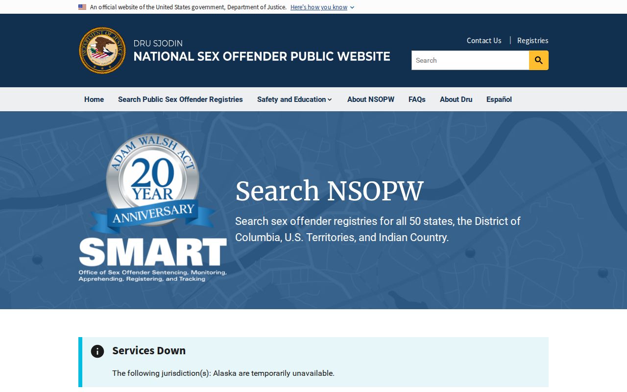 NSOPW cross-state search for a McCracken County sex offender check